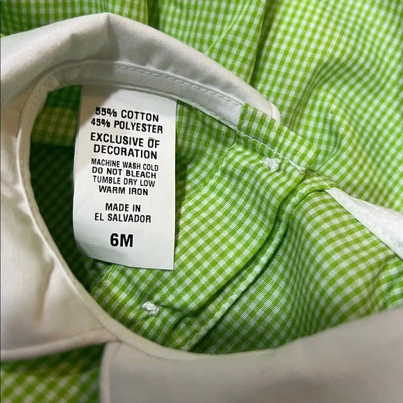 Cute as a bug smocked bubble size 6M made in El Salvador - Picture 5 of 6